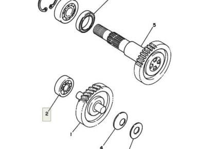 Подшипник вала промежуточной шестерни стартера, Yamaha, YJ 50 R (VINO), 1998, 0, 0