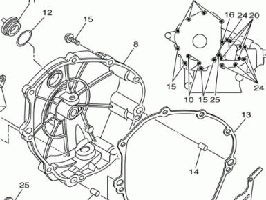 Крышка сцепления Правая, Yamaha, 2009
