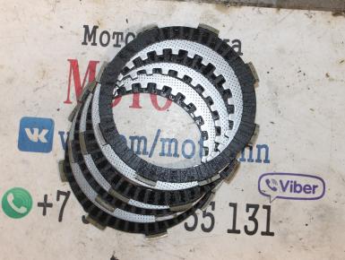 Диски сцепления (комплект фрикционные и стальные), Yamaha, YBR 125, 2009, 0, 0