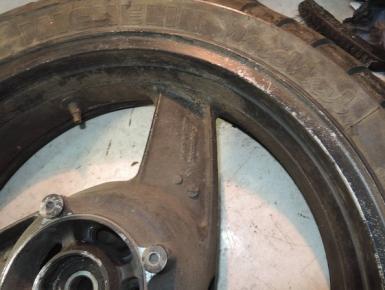 Колесо заднее в сборе R17, Kawasaki, ZZR 400, 1990, 0, 0
