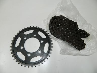 Ведомая и ведущая звезда и цепь привода колеса (комплект), Kawasaki, ZX 9 R Ninja , 0, 0