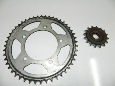 Ведомая и ведущая звезда и цепь привода колеса (комплект), Yamaha, YZF R6, 2000, 0, 0