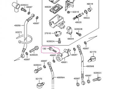 Болт, Kawasaki, ZZR 400, 1992, 0, 0