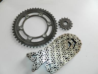 Ведомая и ведущая звезда и цепь привода колеса (комплект), Yamaha, YZF 600 R Thundercat , 0, 0