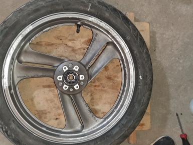 Колесо переднее в сборе 110/ 80  R17, Honda, BROS NT 400, 1989, 0, 0
