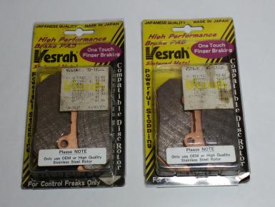 Колодки тормозные Дисковые Задние (VESRAH), Honda, GL 1500 SE Gold Wing, 1999, 0, 0