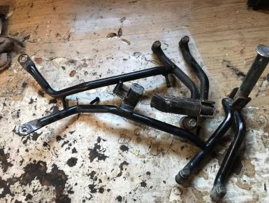 Кронштейн подножки пассажира левый и правый (комплект), Honda, CBR 600 F2, 1993, 0, 0