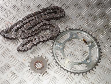 Ведомая и ведущая звезда и цепь привода колеса (комплект), Honda, CB 600 F Hornet , 0, 0