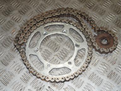 Ведомая и ведущая звезда и цепь привода колеса (комплект), Suzuki, GSX R 600 , 0, 0