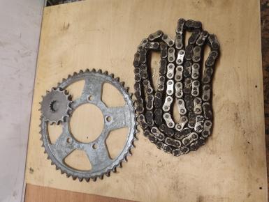 Ведомая и ведущая звезда и цепь привода колеса (комплект), Suzuki, GSX 600 F Katana , 0, 0