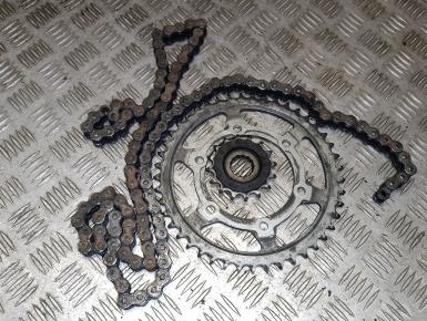 Ведомая и ведущая звезда и цепь привода колеса (комплект), Yamaha, MT 09, 2015, 0, 0