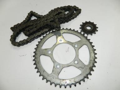 Ведомая и ведущая звезда и цепь привода колеса (комплект), Suzuki, GSX R 250&nbsp;, 0, 0
